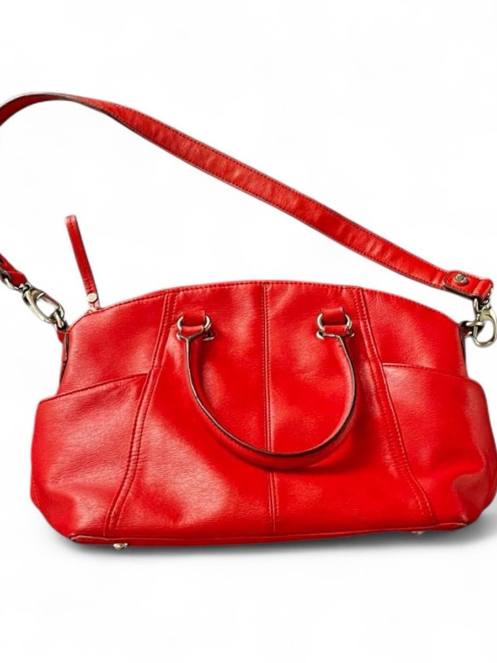 Tignanello Red Leather Shoulder & Handbag